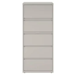 Alera 30 in. x 18.62 in. x 67.62 in. Five Legal/Letter/A4-Size File Drawers Lateral File Cabinet - Light Gray