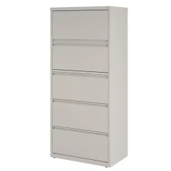 Alera 30 in. x 18.62 in. x 67.62 in. Five Legal/Letter/A4-Size File Drawers Lateral File Cabinet - Light Gray