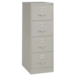 Alera 18 in. x 25 in. x 52 in. Legal-Size 4-Drawer Economy Vertical File - Light Gray