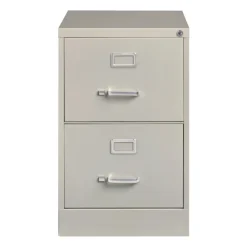 Alera 15 in. x 25 in. x 28.38 in. Legal-Size 2-Drawer Economy Vertical File - Light Gray
