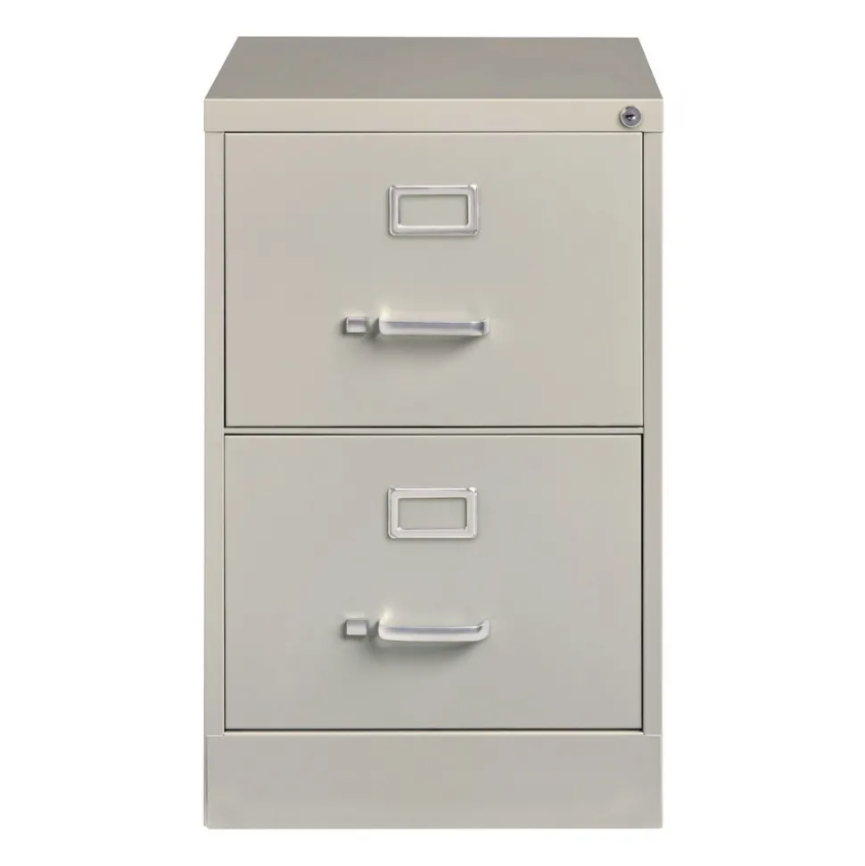 Alera 15 in. x 25 in. x 28.38 in. Legal-Size 2-Drawer Economy Vertical File - Light Gray