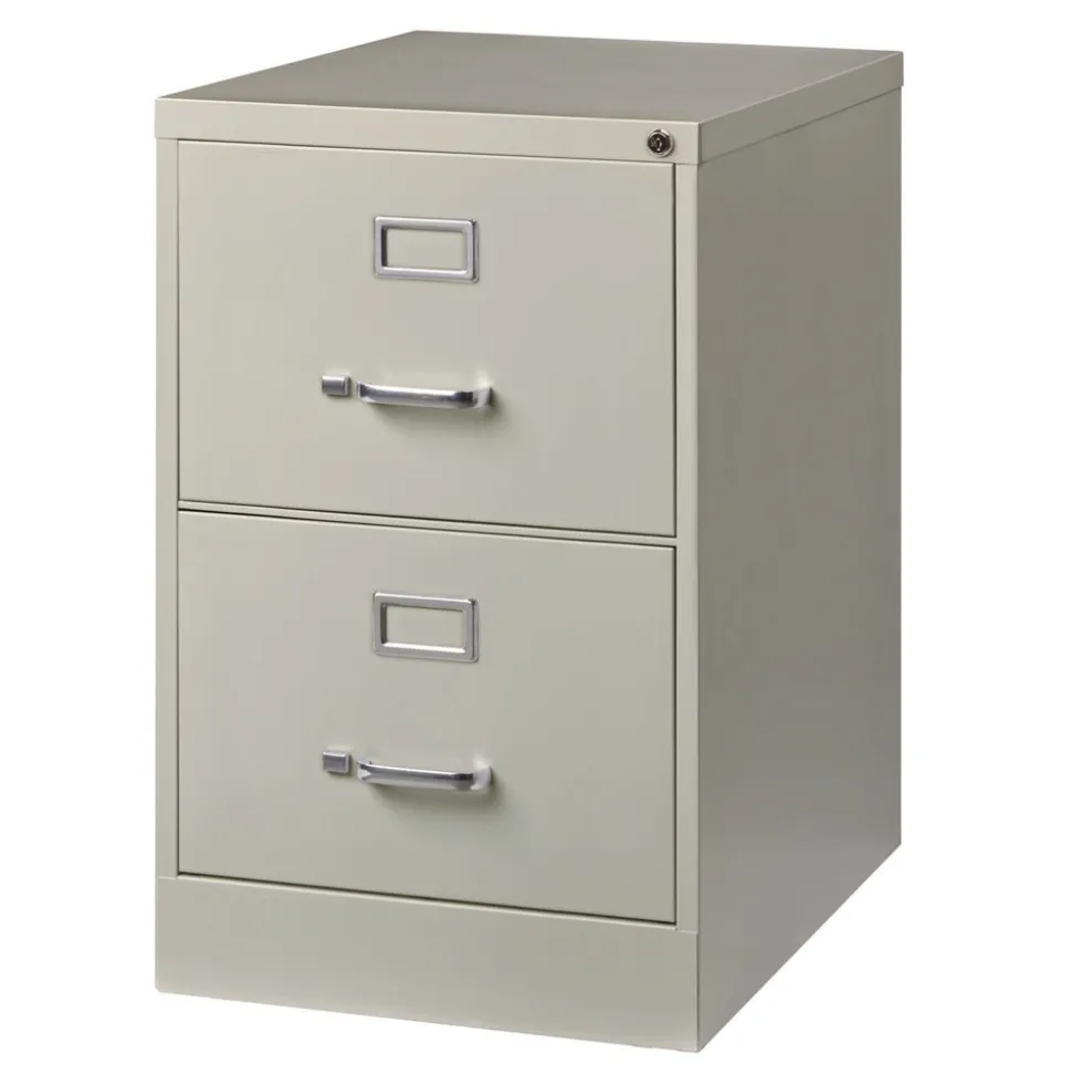 Alera 15 in. x 25 in. x 28.38 in. Legal-Size 2-Drawer Economy Vertical File - Light Gray