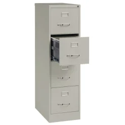 Alera 15 in. x 25 in. x 52 in. Letter-Size 4-Drawer Economy Vertical File - Light Gray