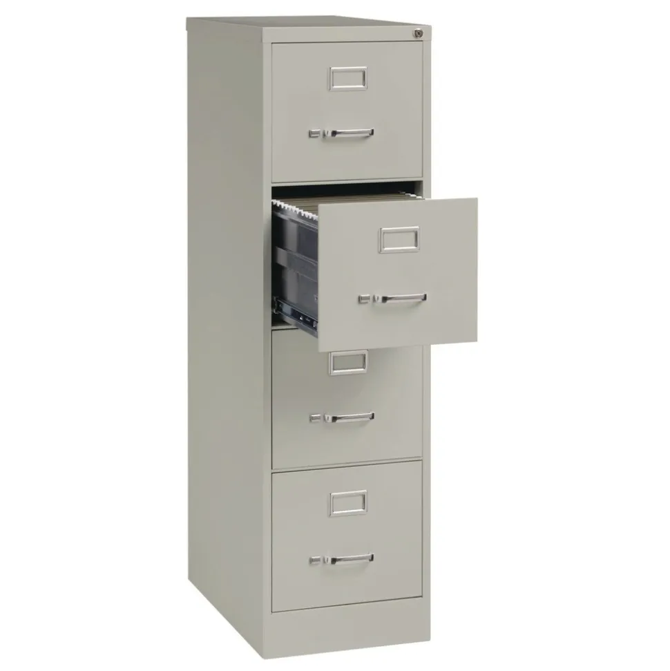 Alera 15 in. x 25 in. x 52 in. Letter-Size 4-Drawer Economy Vertical File - Light Gray