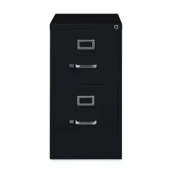 Alera 15 in. x 22 in. x 28.37 in. Letter-Size Two-Drawer Economy Vertical File - Black