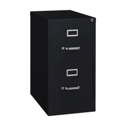 Alera 15 in. x 22 in. x 28.37 in. Letter-Size Two-Drawer Economy Vertical File - Black