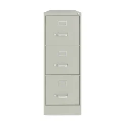 Alera 15 in. x 22 in. x 40.19 in. Letter-Size 3-Drawer Economy Vertical File - Light Gray