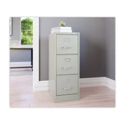 Alera 15 in. x 22 in. x 40.19 in. Letter-Size 3-Drawer Economy Vertical File - Light Gray