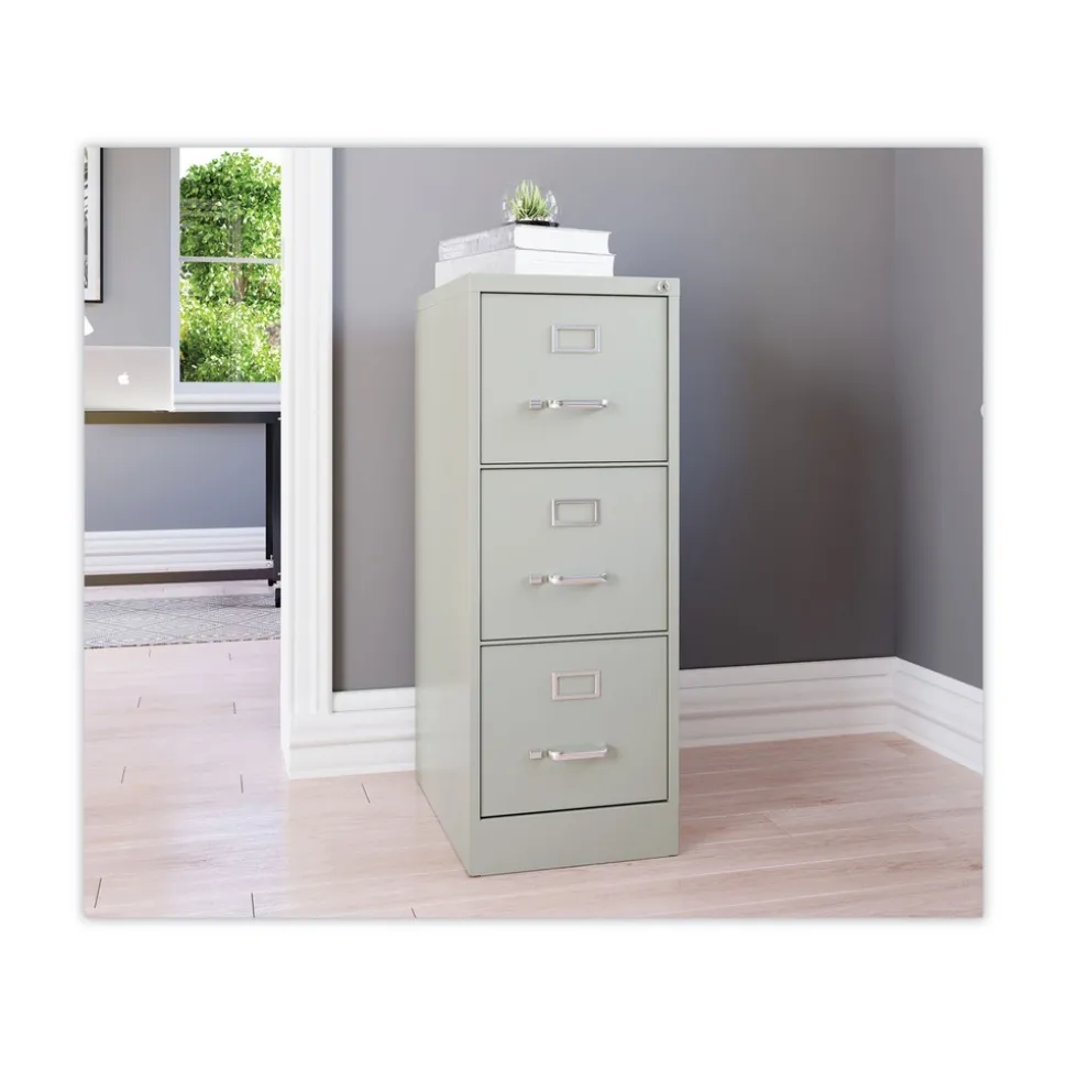 Alera 15 in. x 22 in. x 40.19 in. Letter-Size 3-Drawer Economy Vertical File - Light Gray
