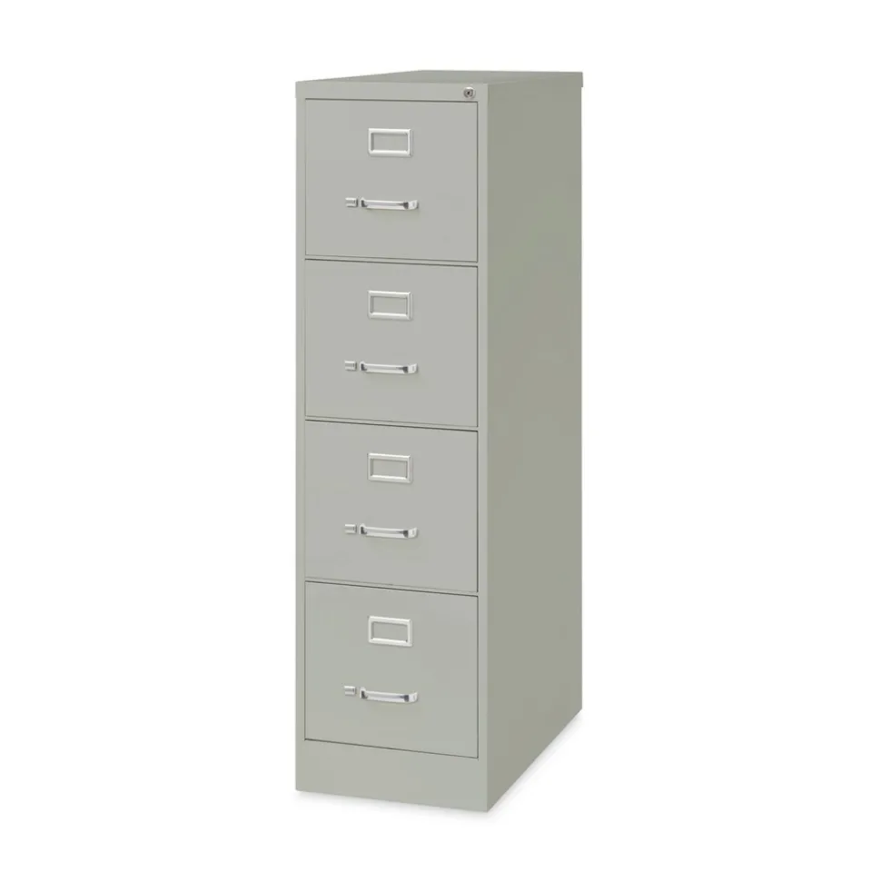 Alera 15 in. x 26.5 in. x 52 in. Letter-Size 4-Drawer Economy Vertical File - Light Gray