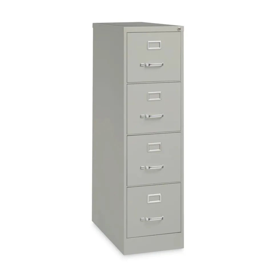Alera 15 in. x 26.5 in. x 52 in. Letter-Size 4-Drawer Economy Vertical File - Light Gray