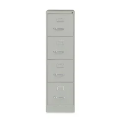 Alera 15 in. x 26.5 in. x 52 in. Letter-Size 4-Drawer Economy Vertical File - Light Gray