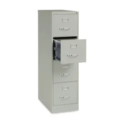 Alera 15 in. x 26.5 in. x 52 in. Letter-Size 4-Drawer Economy Vertical File - Light Gray