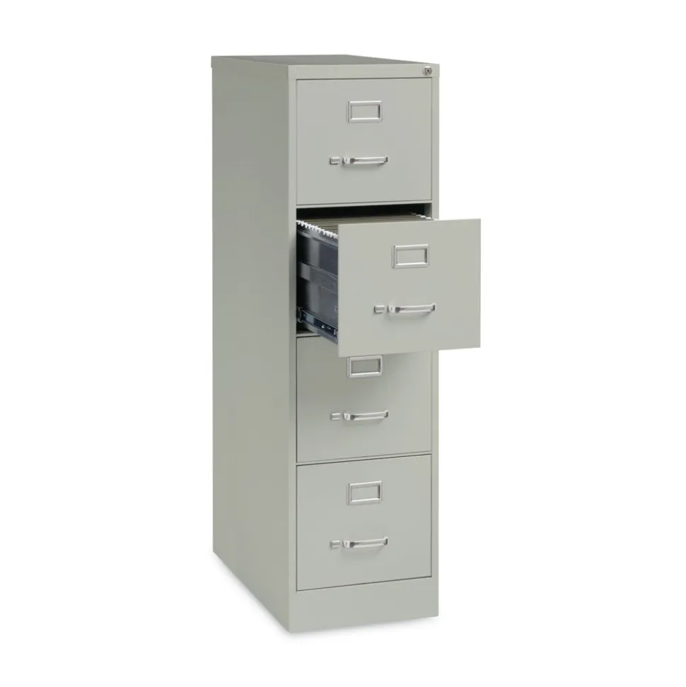 Alera 15 in. x 26.5 in. x 52 in. Letter-Size 4-Drawer Economy Vertical File - Light Gray