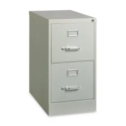 Alera 15 in. x 26.5 in. x 28.37 in. Letter-Size Two-Drawer Economy Vertical File - Light Gray