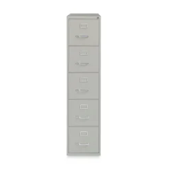 Alera 15 in. x 26.5 in. x 61.37 in. Letter-Size 5-Drawer Economy Vertical File - Light Gray