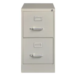 Alera 15 in. x 25 in. x 28.38 in. Letter-Size 2-Drawer Economy Vertical File - Light Gray