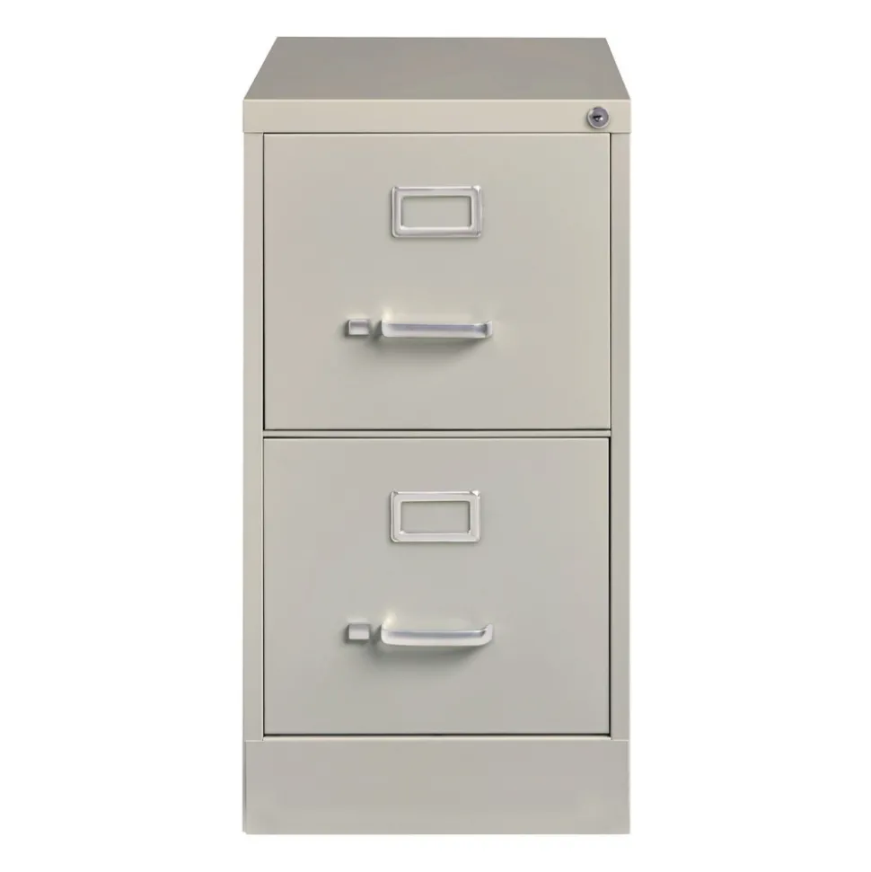 Alera 15 in. x 25 in. x 28.38 in. Letter-Size 2-Drawer Economy Vertical File - Light Gray