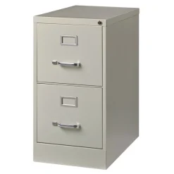 Alera 15 in. x 25 in. x 28.38 in. Letter-Size 2-Drawer Economy Vertical File - Light Gray