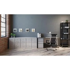 Alera 15 in. x 25 in. x 28.38 in. Letter-Size 2-Drawer Economy Vertical File - Light Gray