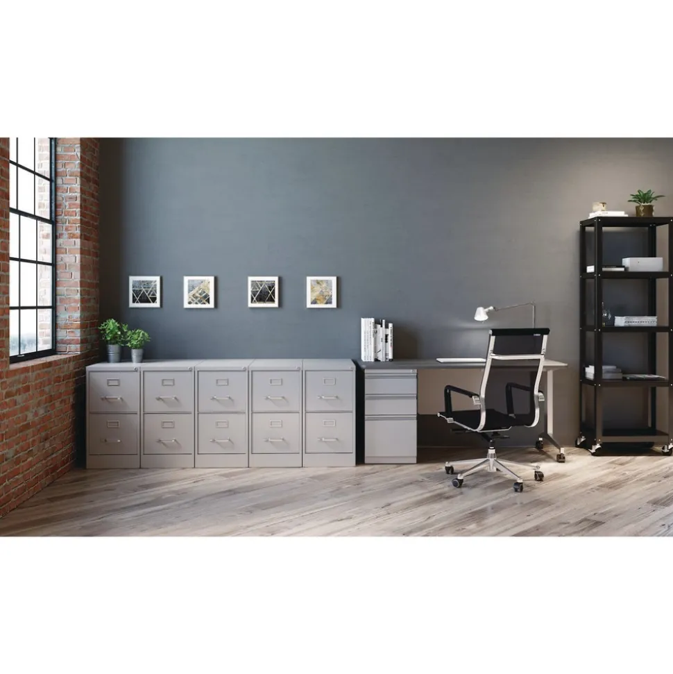 Alera 15 in. x 25 in. x 28.38 in. Letter-Size 2-Drawer Economy Vertical File - Light Gray