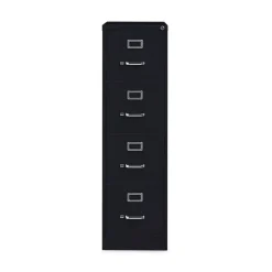 Alera 15 in. x 22 in. x 52 in. Letter-Size Four-Drawer Economy Vertical File - Black