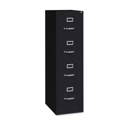 Alera 15 in. x 22 in. x 52 in. Letter-Size Four-Drawer Economy Vertical File - Black