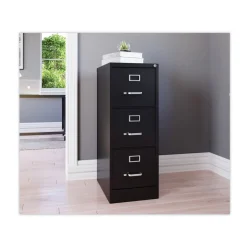 Alera 15 in. x 22 in. x 40.19 in. Letter-Size 3-Drawer Economy Vertical File - Black