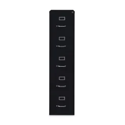 Alera 15 in. x 26.5 in. x 61.37 in. Letter-Size 5-Drawer Economy Vertical File - Black