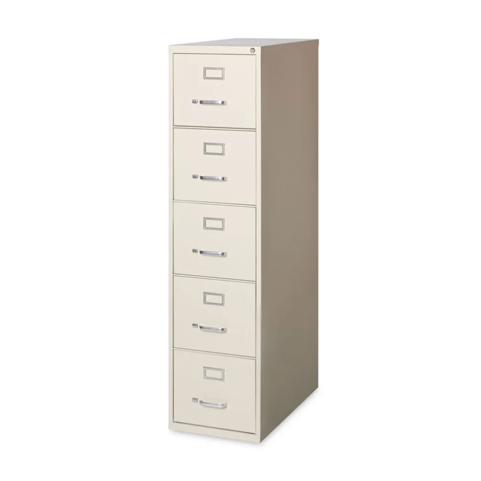 Alera 15 in. x 26.5 in. x 61.37 in. Letter-Size 5-Drawer Economy Vertical File - Putty
