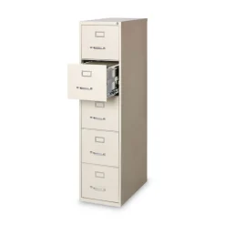 Alera 15 in. x 26.5 in. x 61.37 in. Letter-Size 5-Drawer Economy Vertical File - Putty