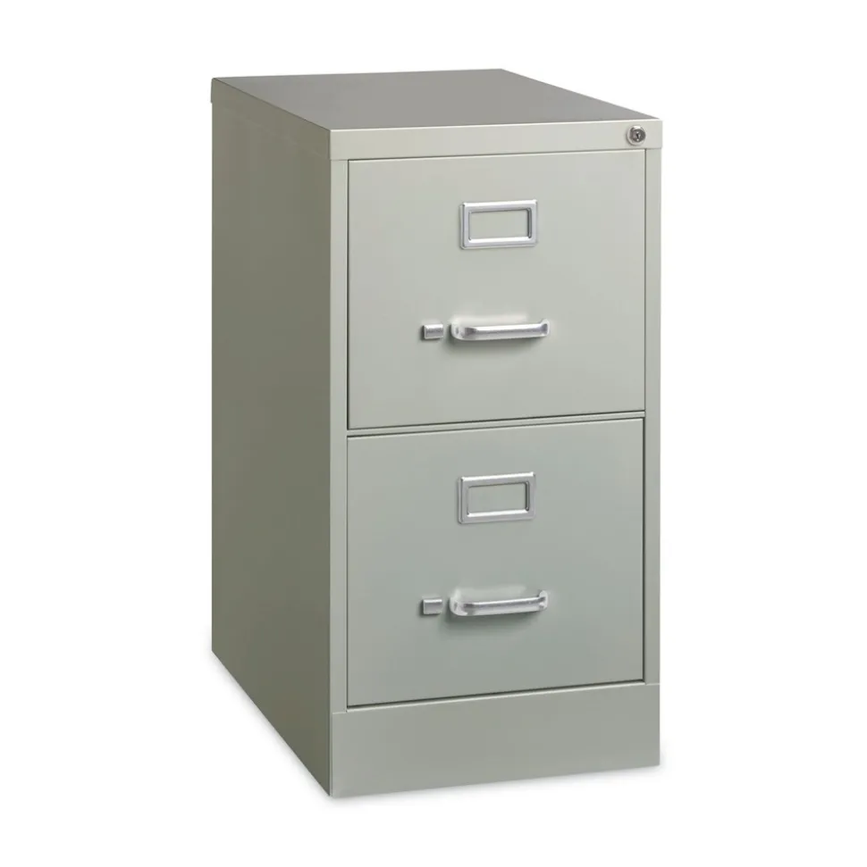 Alera 15 in. x 22 in. x 28.37 in. Letter-Size Two-Drawer Economy Vertical File - Light Gray