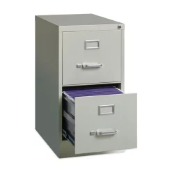 Alera 15 in. x 22 in. x 28.37 in. Letter-Size Two-Drawer Economy Vertical File - Light Gray