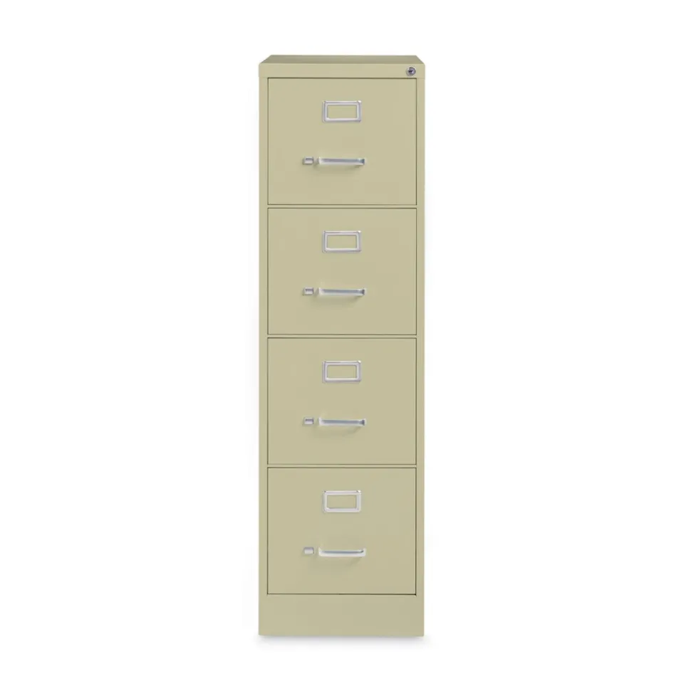 Alera 15 in. x 26.5 in. x 52 in. Letter-Size 4-Drawer Economy Vertical File - Putty