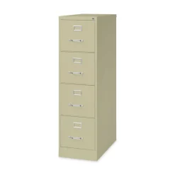 Alera 15 in. x 26.5 in. x 52 in. Letter-Size 4-Drawer Economy Vertical File - Putty