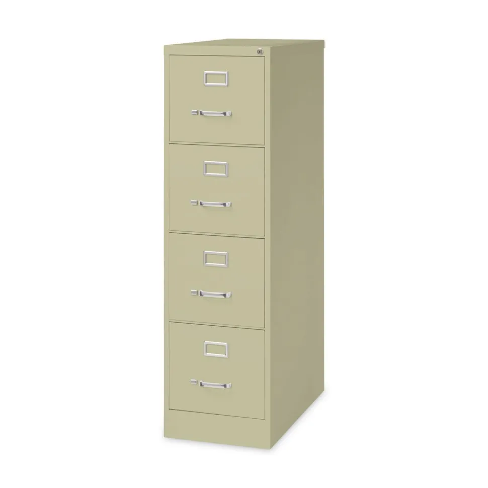 Alera 15 in. x 26.5 in. x 52 in. Letter-Size 4-Drawer Economy Vertical File - Putty