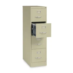 Alera 15 in. x 26.5 in. x 52 in. Letter-Size 4-Drawer Economy Vertical File - Putty