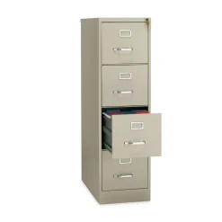 Alera 15 in. x 26.5 in. x 52 in. Letter-Size 4-Drawer Economy Vertical File - Putty