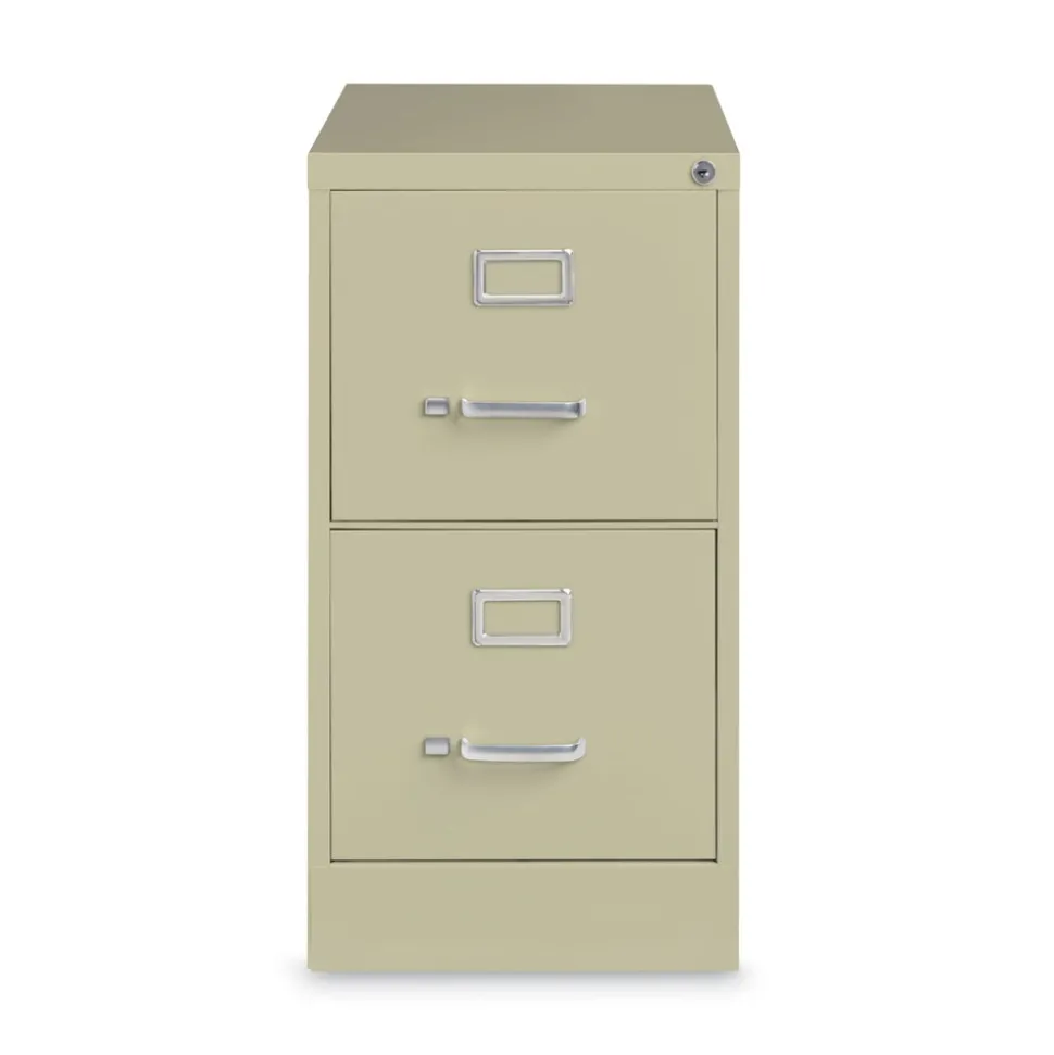 Alera 15 in. x 26.5 in. x 28.37 in. Letter-Size Two-Drawer Economy Vertical File - Putty
