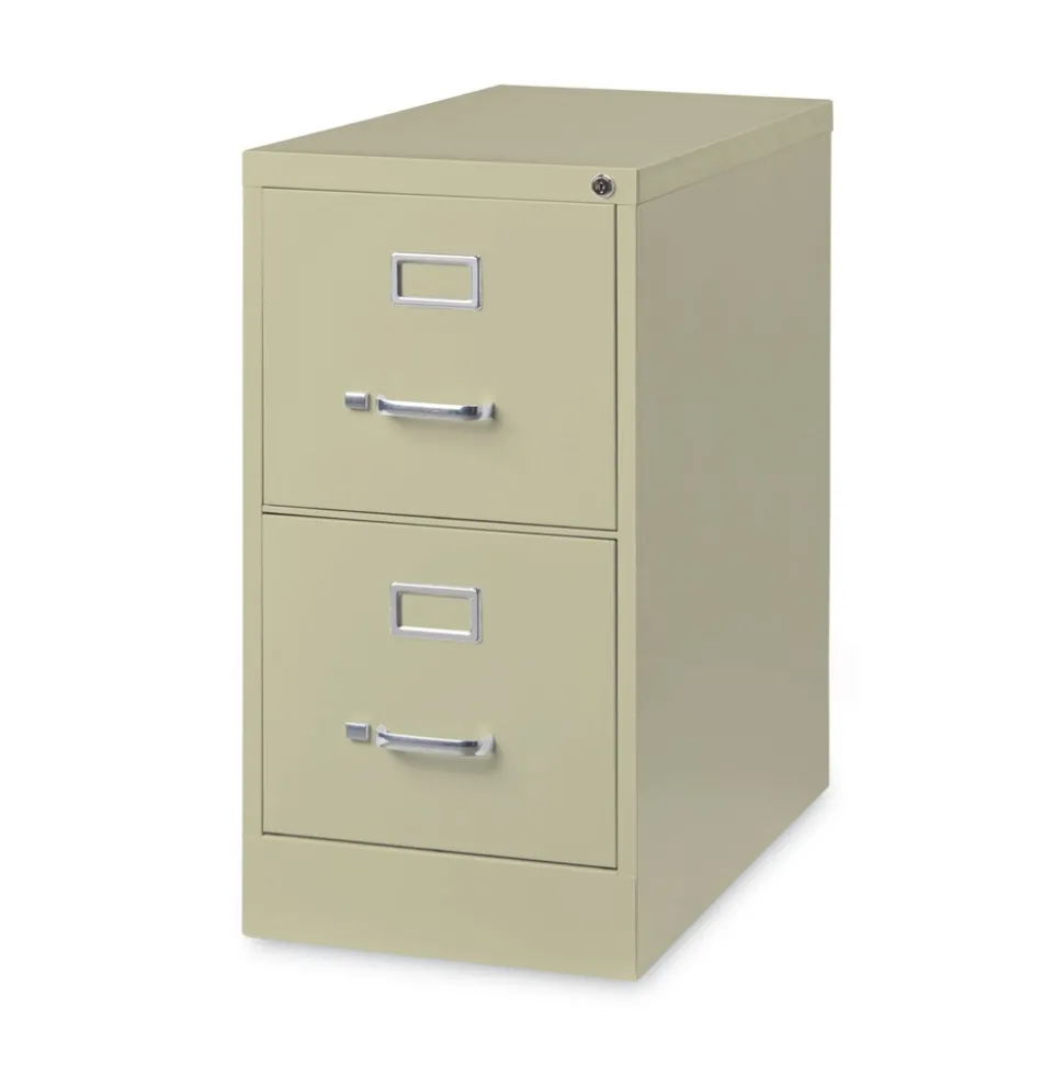 Alera 15 in. x 26.5 in. x 28.37 in. Letter-Size Two-Drawer Economy Vertical File - Putty