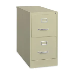 Alera 15 in. x 26.5 in. x 28.37 in. Letter-Size Two-Drawer Economy Vertical File - Putty