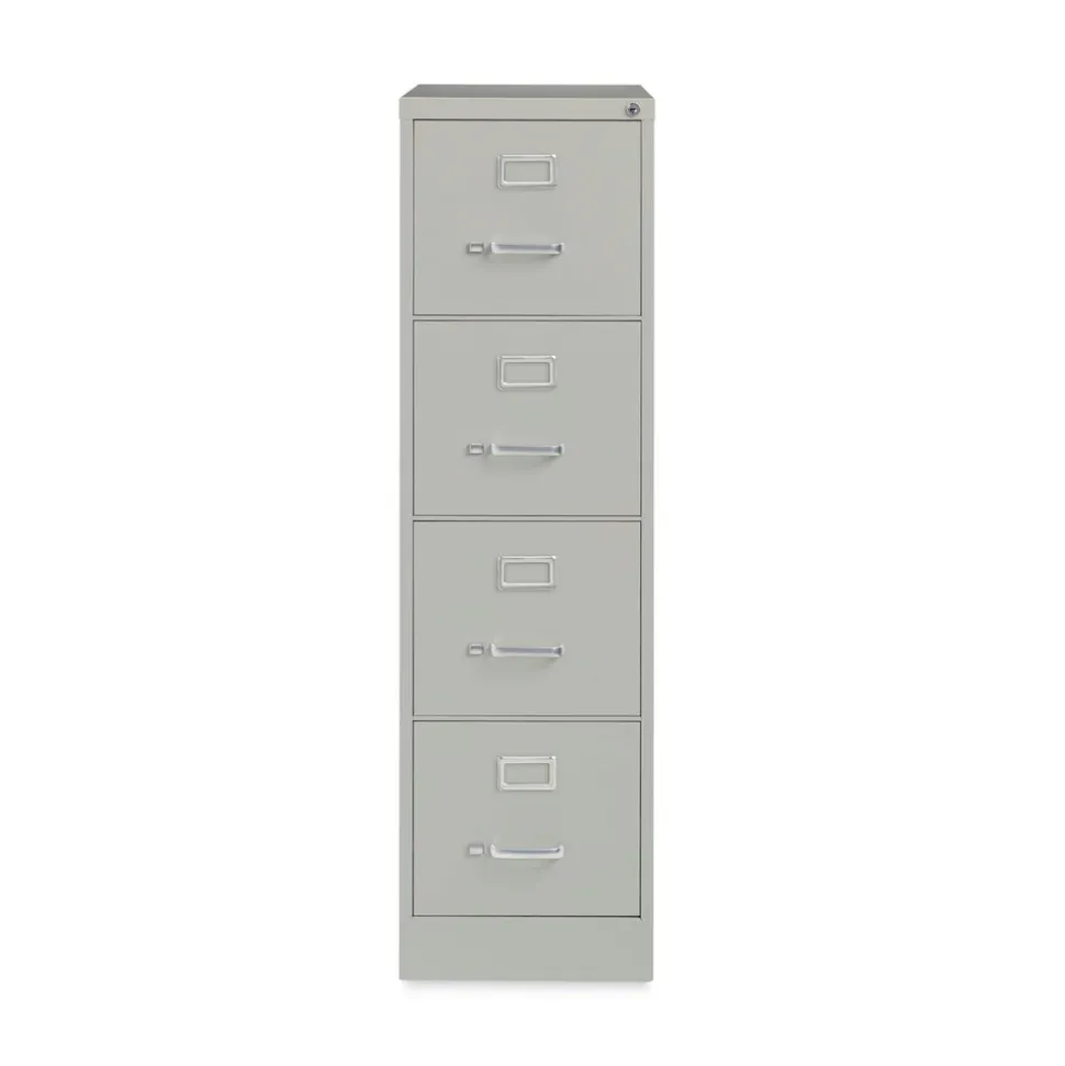Alera 15 in. x 22 in. x 52 in. Letter-Size Four-Drawer Economy Vertical File - Light Gray