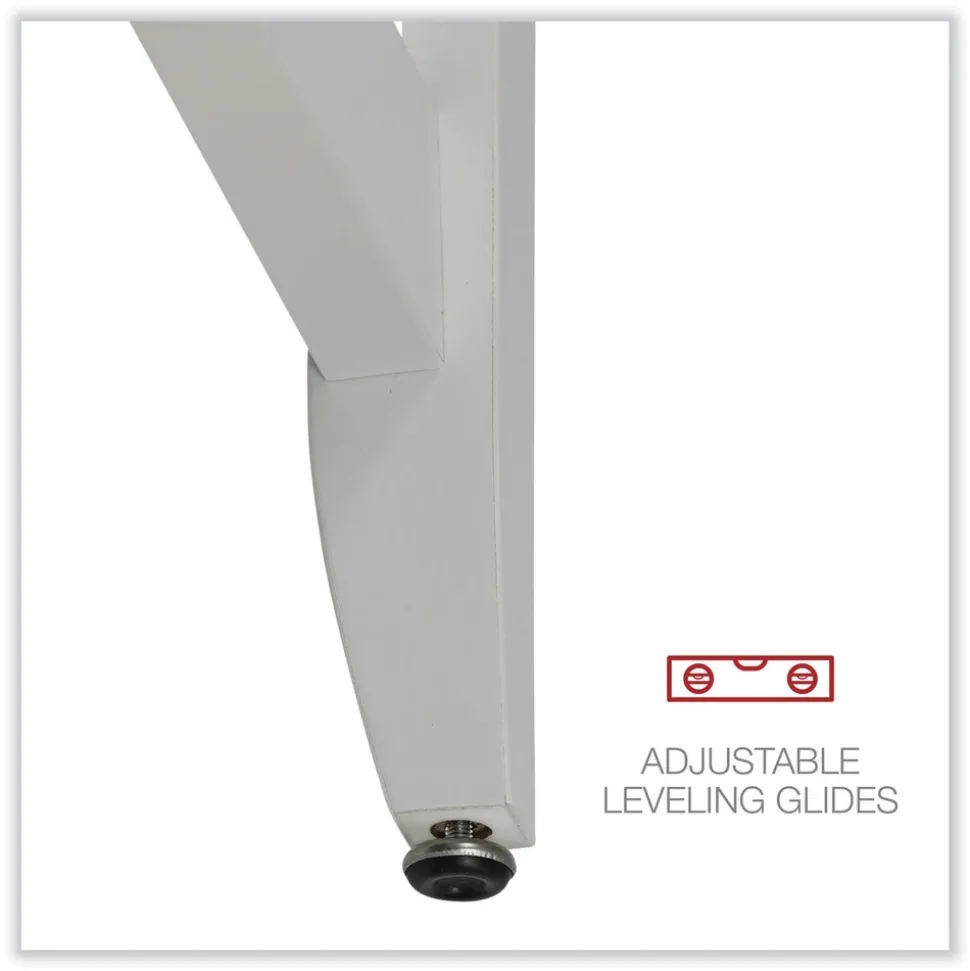 Alera 58.27 in. x 58.27 in. x 29.53 in. L-Shaped Farmhouse Desk - Gray/White