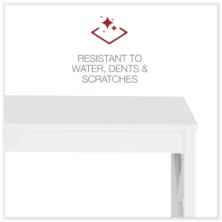 Alera 58.27 in. x 58.27 in. x 29.53 in. L-Shaped Farmhouse Desk - White