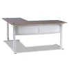 Alera 59.05 in. x 59.05 in. x 29.53 in. L-Shaped Writing Desk - Beigewood/White