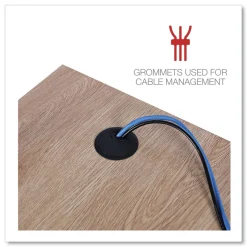 Alera 59.05 in. x 59.05 in. x 29.53 in. L-Shaped Writing Desk - Beigewood/White