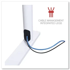 Alera 59.05 in. x 59.05 in. x 29.53 in. L-Shaped Writing Desk - Beigewood/White