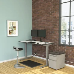 Alera 14.88 in. x 19.13 in. x 2.13 in. Pedestal File Seat Cushion - Smoke