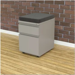 Alera 14.88 in. x 19.13 in. x 2.13 in. Pedestal File Seat Cushion - Smoke