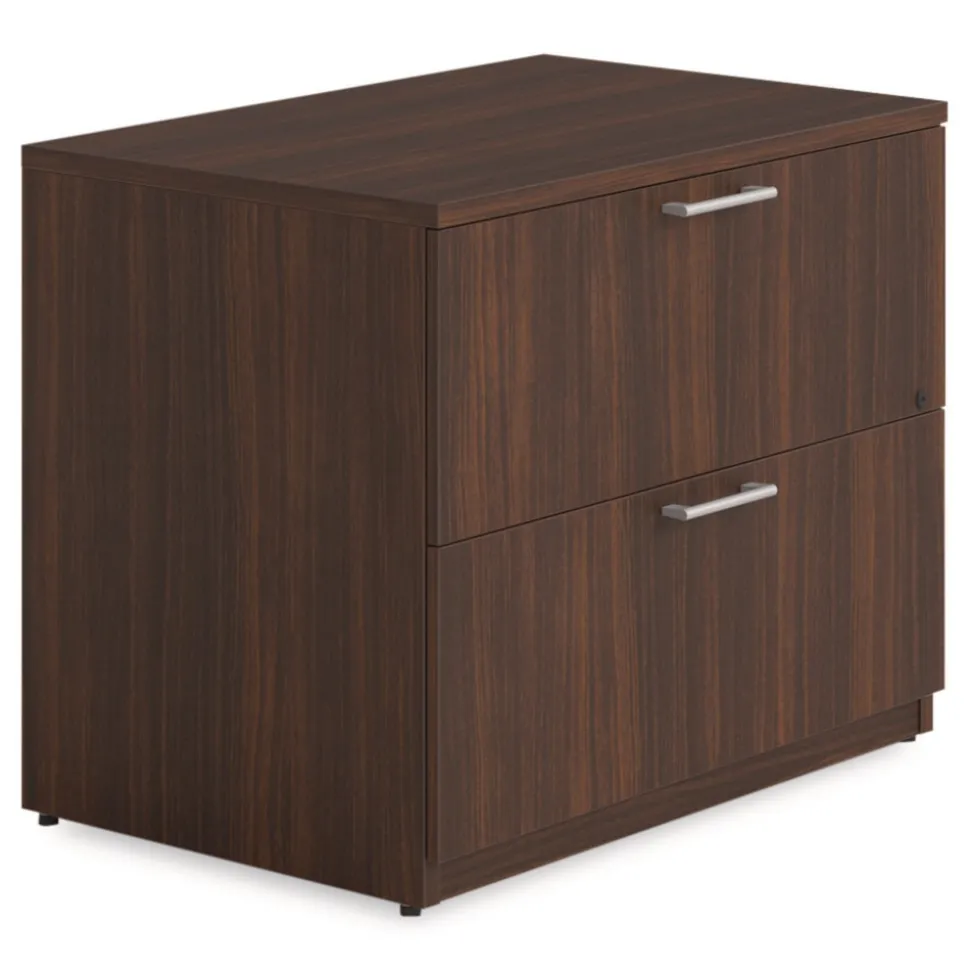 Alera 36 in. x 24 in. x 29 in. Seville Series 2-Drawer Lateral Legal File Cabinet - Mahogany
